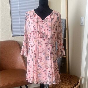 Disney Blush Pink Floral Mini Dress